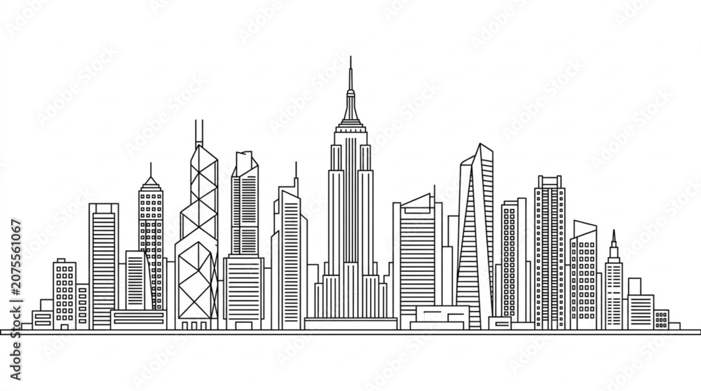 Fototapeta premium new york city skyline