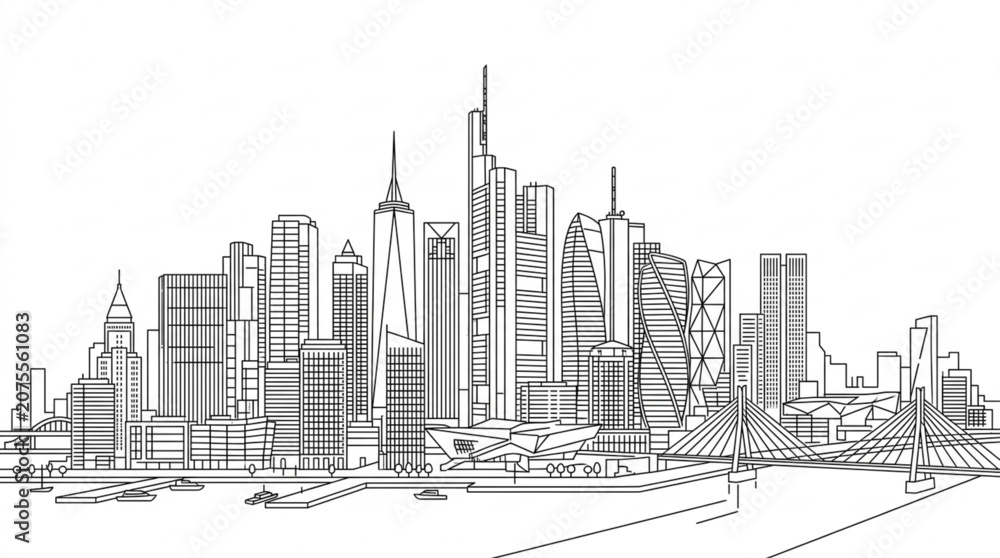 Fototapeta premium city skyline vector