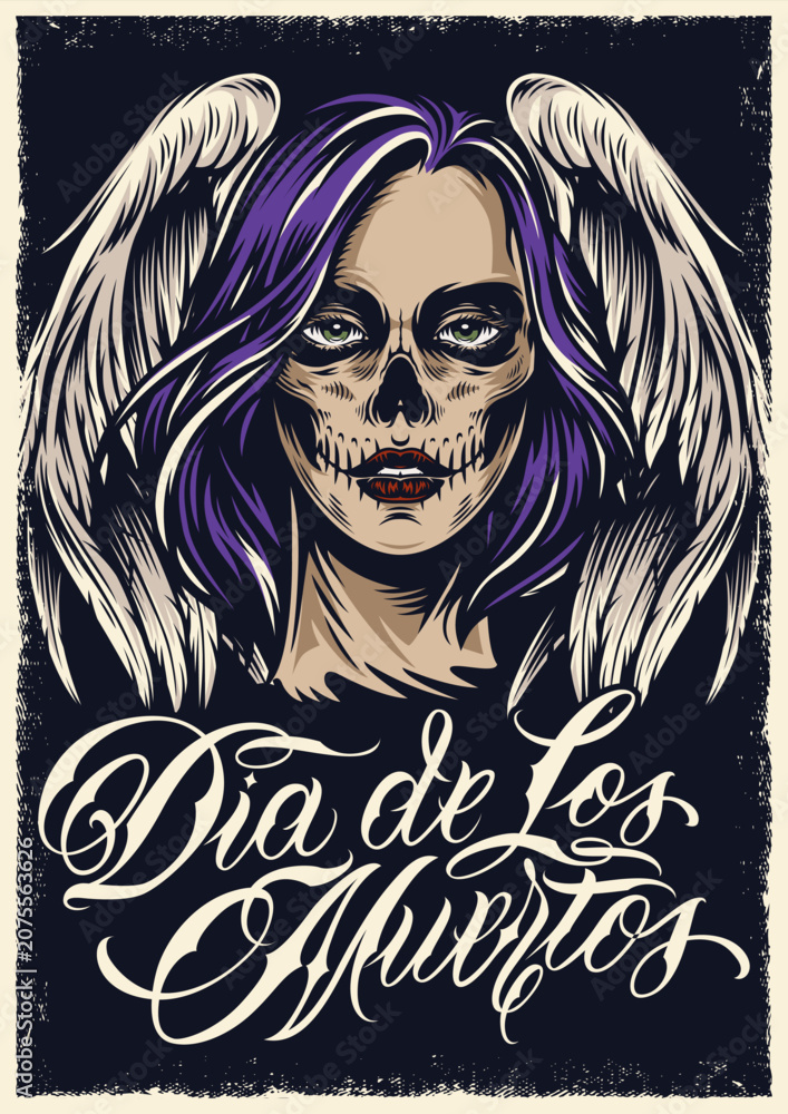 Naklejka premium Celebrating Dia de los Muertos