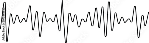 Konstfotografi ECG heart rhythm tracing electrocardiogram waveform graph line illustration  med