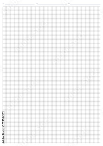 Blank square grid paper sheet for sketching and drawing  
