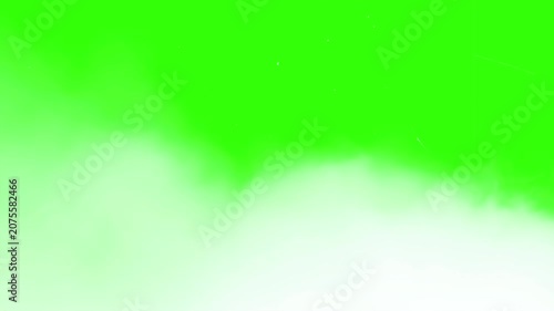 Dynamic White Smoke Cloud Overlay Effect on Vibrant Green Background.