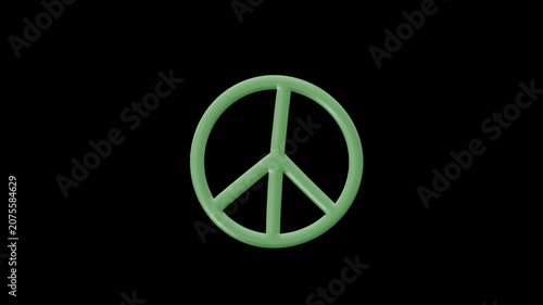 2D Animated Peace Symbol with Minimal Design for Harmony Themes