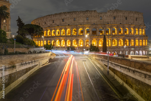 Photography colosseum at night rome italy