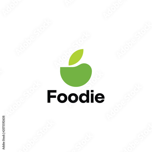 Foodie modern food logo mark