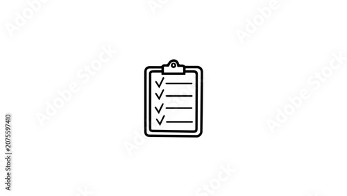 Clipboard checklist task management icon illustration