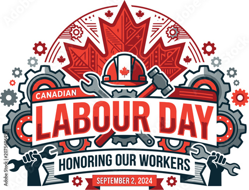 Canadian labour day graphic