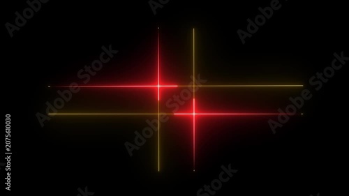 Abstract Glowing Blue Neon Grid with Intersecting Light Lines on Black Background. Perfect for modern animations, video overlays, artistic visuals.