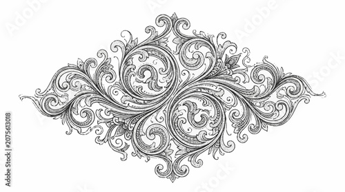 Foto Intricate Metalwork Ornate Design Element Closeup.