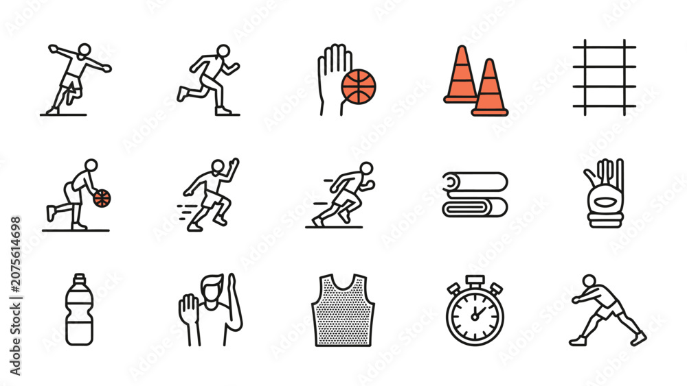 Obraz premium Athletic icons for sports