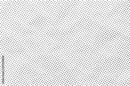 Abstract black and white halftone dots pattern background.