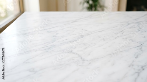 Clean white marble stone table top texture with natural grey veins for modern kitchen interior design