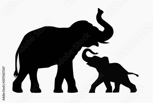 elephant silhouette vector