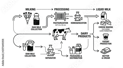 Dairy Production Process: From Milking Cow to Cheese, Yogurt, Butter