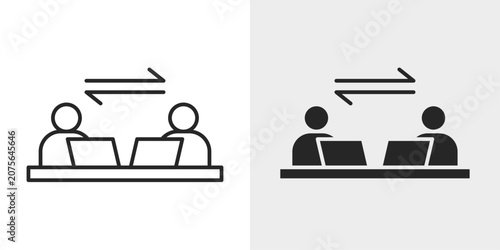 Foto Shared Workspace Icon represents collaborative working environment