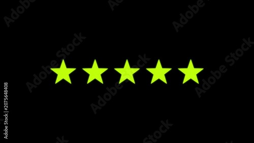 Five gray stars Five star rating animation, minimalist black stars symbol for customer feedback and review systems . Five stars rating icon customer satisfaction icon concept Special with rating star 