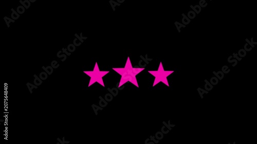 three gray stars three star rating animation, minimalist black stars symbol for customer feedback and review systems . three stars rating icon customer satisfaction icon concept Special with rating st