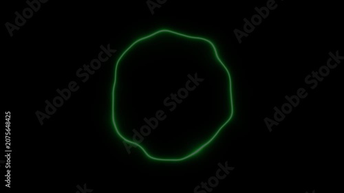 neon Circle  Radio waves waves background.  radio wave concept. Radio Waves in Circle Form, Radio wave signal animated background. Technology radio waves signal icon animation.Glowing neon circle .