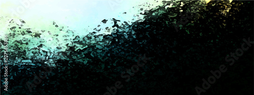 Canvastavla Abstract dynamic water surface, vibrant turquoise hue transitions deep navy, with scattered bubbles light refractions creating mesmerizing effect