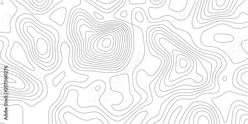 Obraz na plátně Wavy topographic map contour lines pattern monochrome texture topography abstrac