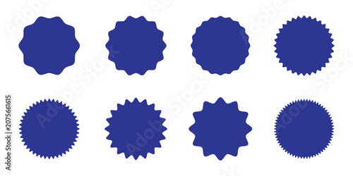 Tablou pe pânză Set of big price sticker, sale or discount sticker, sunburst badges icon