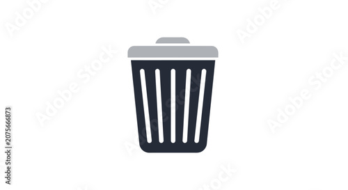 A simple trash can icon design.