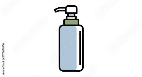A simple hand sanitizer bottle icon.