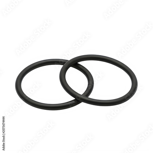 Two intersecting black circles vector icon