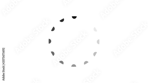 clock icon animation on White background. analog clock timer circle animated. 12 Hours Clock. Clock icon vector animation.with 4k video..