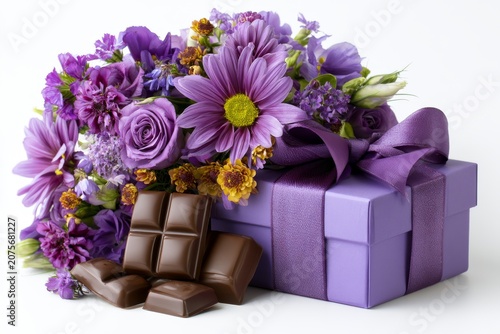 Cadbury Chocolate Gift Box Isolated on White Background with Clipping Path