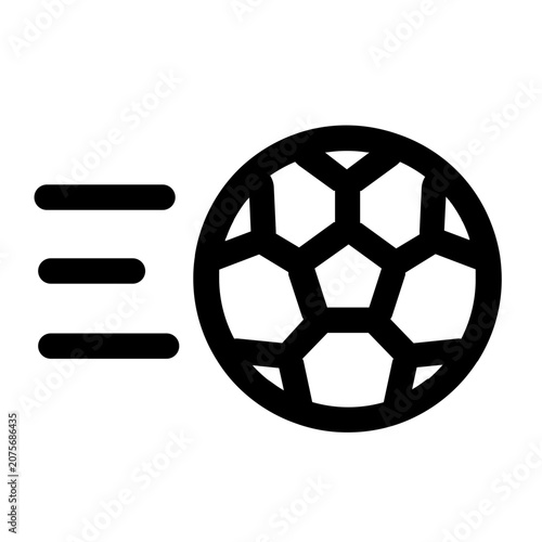 Canvas-taulu Fast Ball Shot Football Soccer Line Icon 32px Pixel Perfect Outline Vector