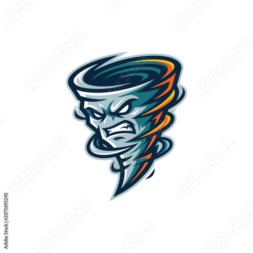 Fotografia Angry face in a tornado.
