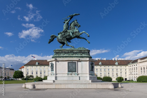 Photos equestian statue of Archduke Charles, Duke of Teschen at the Heldenplatz - heros