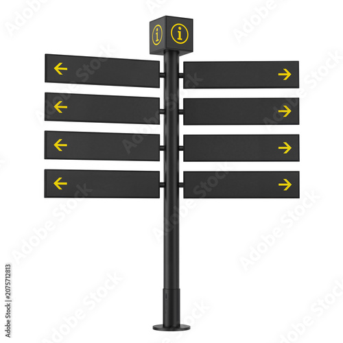 Directional Sign Post with Multiple Blank Arrows