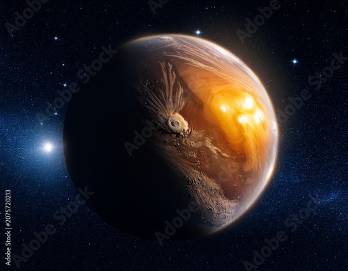 detailed astronomical image of antares and neighboring stellar formations