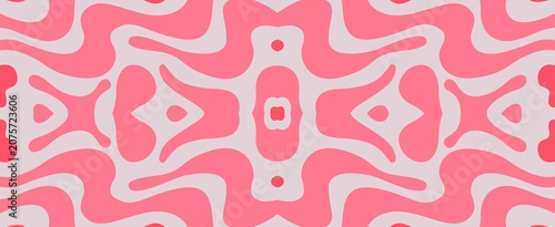 фотографія Seamless abstract background featuring fluid organic pink and light grey shapes