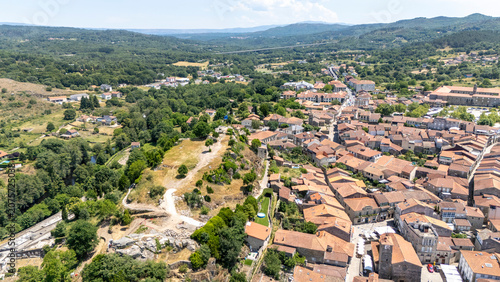 Allariz town aerial view in Ourense province Galicia Spain