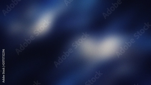 Cuadro en lienzo Abstract blue and white bokeh lights during nighttime with shallow depth of fiel