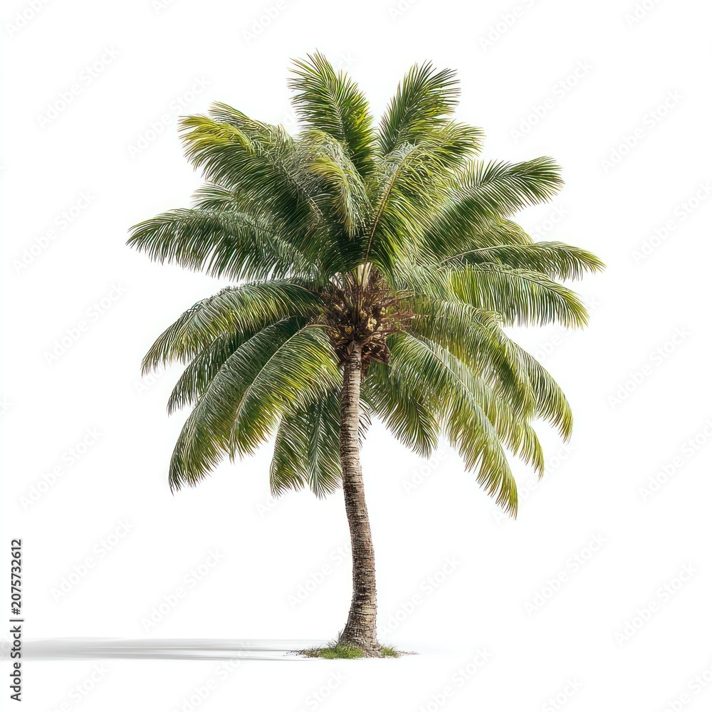 Fototapeta premium Tropical palm tree isolated