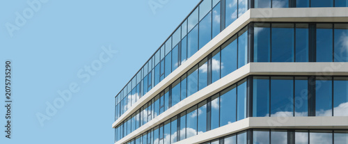 A fragment of a new office building