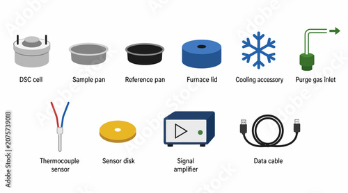 Collection of laboratory and industrial equipment icons.