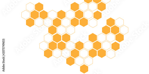 abstract bee outline honeycomb vector.