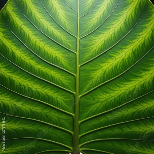 Dense tropical foliage creates a seamless, natural background texture. Abstract close-up of vibrant green leaf patterns and organic veins, dense, pattern, close up