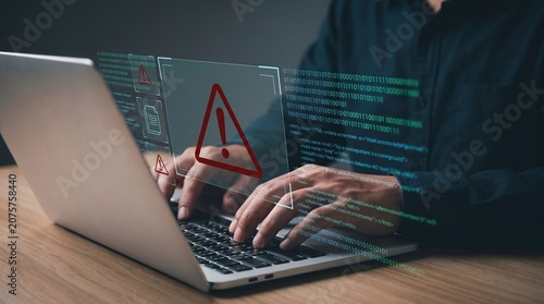 Fotografía advanced threat detection interface featuring automated security alerts, cloud data protection protocols, and real-time monitoring of sensitive business information and digital assets