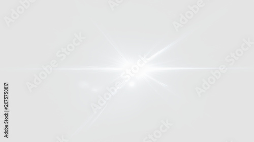 Bright transparent png light flare overlay with glowing beam and shining digital effect for creative design use on dark background illustration lens glow star shine vector