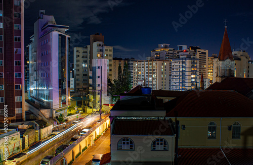 Caminhada luminosa da procissão de Santo Antônio em Florianópolis com a luz das velas  dos fiéis, realizada na Paróquia Santo Antônio, localizada no Centro de Florianopolis, Santa Catarina Brasil