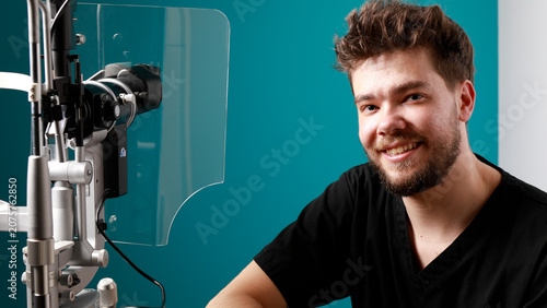 Young man optometrist 