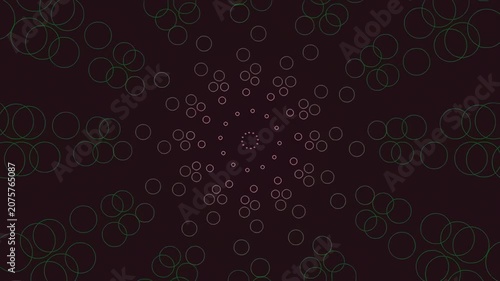 Abstract geometric pattern with circular shapes on dark background