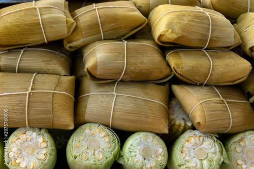 Pamonha, a traditional Brazilian sweet made with sweet corn