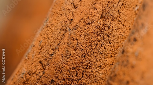 Macro Close Up of Weathered Terracotta Surface Texture Patterns